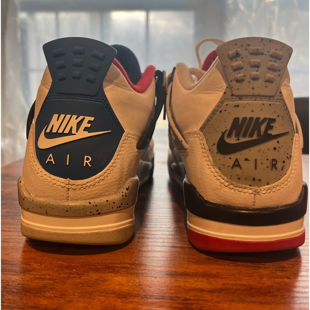 Air Jordan 4 Retro (GS), sz 5.5, white/blue/red